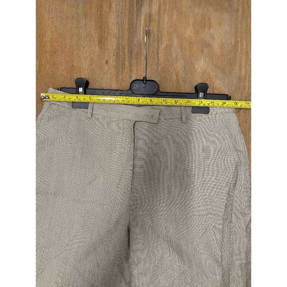 Anne Klein NWT Taupe Black Checkered Straight Leg Wool Pants, Sz 12P, MP $245 - Picture 15 of 15